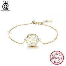 Orsa jewels, prata esterlina 925, mãe de pérola, camada dupla, bracelete de cachorrinho, aaaa cz para meninas, presente requintado eqb10 2024 - compre barato