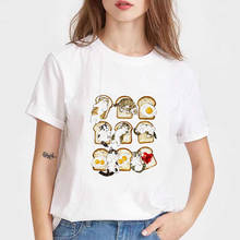 Funny cat print t shirts harajuku kawaii animal printing tshirt summer top white female t-shirt 90s roupas tumblr t shirt girls 2024 - buy cheap