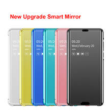 New Upgrade Smart Mirror HD Clear View Flip Phone Case For Huawei P20 P30 Mate 20 Mate 30 P Smart 2019 Honor 9 Lite Case Cover 2024 - купить недорого