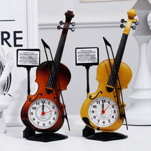 Настольные часы с имитацией виолончели, винтажные часы, уникальный будильник, офисные аксессуары ручной работы, детские подарки 2024 - купить недорого