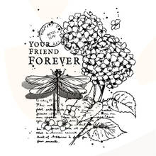 Vintage Plant Flower Dragonfly Transparent Clear Silicone Stamp for Card Making DIY Scrapbooking Photo Album Decorative 2024 - buy cheap