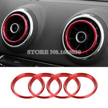 3 Colour For Audi A3 S3 Interior Console Air Vent Outlet Cover Ring 2014-2019 4pcs Car Decoration Car Accesories Interior 2024 - buy cheap