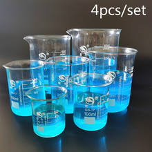 1 conjunto de laboratório de vidro de borosilicato copo de calor-resistir labware copo de laboratório equipamentos 2024 - compre barato