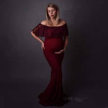 Stretchy Fashion Maternity Dress Suit Photography Props Woman Robe Maxi Long Gown Baby Shower Clothing for Pregnant Photo Shoot 2024 - buy cheap