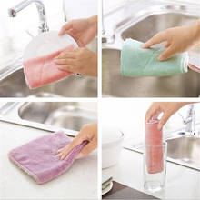 New 1 pc Bamboo Fiber Hand Cleaning Kithchen Dish Cloth Dishcloths Washing cloth Cleaning Towel 2024 - buy cheap