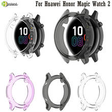 Capa de proteção para huawei honor magic watch 2 46mm 42mm, acessórios de reposição, capa de quadro, tpu protetor de tela 2024 - compre barato