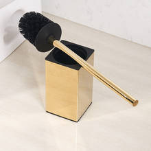 Soporte de cepillo de baño dorado con cepillo 304, acero inoxidable, níquel/Negro, juego de limpieza de inodoro, soporte para cepillos 2024 - compra barato