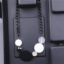 Long Silver Chain Pendant Necklace For Women Chunky Luxury Collar Korean Fashion Boho Jewelry Cheap Wholesale Gothic Accessories 2024 - buy cheap