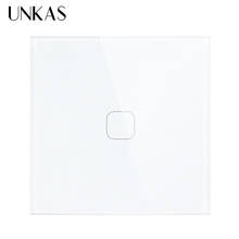 Unkas-interruptor eu, padrão eu, painel de vidro cristalino, sensível ao toque, 220v