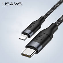 USAMS USB Type C to Lighting Cable 18W PD Fast Charging Cable for iPhone XS Max XR X 8 Plus iPad Pro for Lightning to USB C Wire 2024 - buy cheap