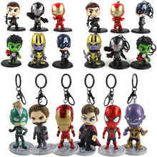 6 pçs/lote Endgame Médico Hawkeye Vingadores Thanos Chaveiros Hulk homem de Ferro Do Homem Aranha Capitão América Figura Brinquedos 2024 - compre barato