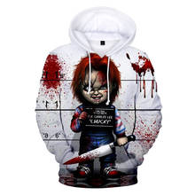 Sudadera con capucha con estampado 3d para hombre y mujer, ropa deportiva Unisex de juego de Halloween, con diseño de la novia de Chucky, jersey de chándal informal 2024 - compra barato