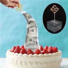Подарочная коробка с сюрпризом на день рождения, коробка для денег, украшение для выпечки торта, для родителей на день рождения, салфетка для банкнот, коробка с сюрпризом 2024 - купить недорого