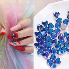 Pipatian 50Pcs 8MM Heart Crystal Nail Accessories Rhinestone Sticker Colorful Diy Crafts Fabric Gemstone Dress Diamond Studs 2024 - buy cheap