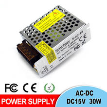 DC15V 30W 2A Switching Power Supply Voltage AC 100-240V Transformer to DC15V SMPS for Led Strip LED display control adapter CCTV 2024 - buy cheap