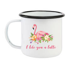 350ml Coffee Mug Cups Grocery European Classic Style Cute Breakfast Mug Enamel Milk Cups  Fresh Lovely birthday Gifts 2024 - buy cheap