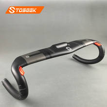 TOSEEK-Manillar de bicicleta de carretera de fibra de carbono, barra doblada, 31,8mm x 400/420/440mm, piezas de bicicleta 2024 - compra barato