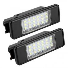 2pcs 18 LED Beads License Plate LED Light Lamp for Citroen C2 C3 C4 C5 C6 DS3 for PEUGEOT 106 207 307 308 406 407 508 1007 3008 2024 - buy cheap