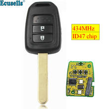 New 2 buttons Remote Car Key Fob for for Honda Crider Civic City BR-V wisdom 434mhz with ID47 Hitag 3 PCF7961 CHIP G type 2024 - buy cheap