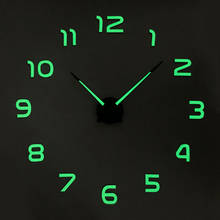 Luminous Wall Clock Large Nightlight Modern Clock Watch Horloge 3D DIY Acrylic Mirror Stickers Quartz Clocks Wall Wome Decor 2024 - buy cheap