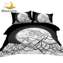 Blessalving-Juego de cama con estampado 3D De Luna para adultos, juego de edredón con estampado de luz de luna y montaña 2024 - compra barato