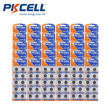 Pkcell-300 pilhas alcalinas ag13 lr44 iguais à bateria g13 lr44 a76 76a 357 sr44w para calculador de relógio 2024 - compre barato