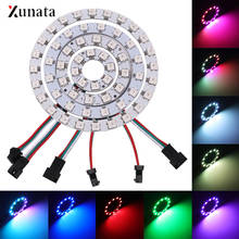 Anel de led ws2812b, dc 5v, endereçáveis, ws2812, sk6812 5050, rgb, anel de fita de led ws2811 ic, faixa rgb embutida, 1-241 led