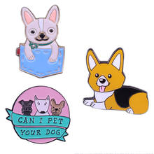 Cartoon dog enamel pin lovely puppy brooch perfect gift for friends family 2024 - buy cheap