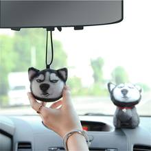 Car Ornament Dashboard Dog Cat Doll Car Air Freshener Cartoon Car Decoration Hanging Ornament 3D Dog Cat Pendant Car Accessories 2024 - buy cheap