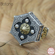 Кольцо Taoist Tai Chi, винтажное регулируемое кольцо из 100% серебра 925 пробы для мужчин и женщин, зеркальное кольцо в подарок 2024 - купить недорого