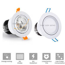 Mini lâmpada de led para teto, regulável, alta brilho, 3w, 5w, 9w, 12w, 15w, branco, preto, luminária embutida para armário 2024 - compre barato