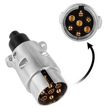 Enchufe de Metal para remolque de 12V y 7 pines, conector impermeable para lámpara de automóvil, aplicable a camiones, autocaravanas, coches, barcos, remolques y caravanas, accesorios 2024 - compra barato