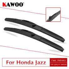 KAWOO For Honda Jazz Car Soft Rubber Wipers Blades 2002 2003 2004 2005 2006 2007 2008 2009 2010 2011 2012 2013 2014 2015 2016 2024 - buy cheap