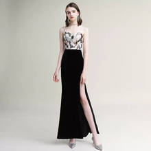 New Evening Dress Strapless Sequins Spaghetti Strap Elegant Ankle-length Mermaid Backless Plus size Women Formal Party Gown C797 2024 - buy cheap