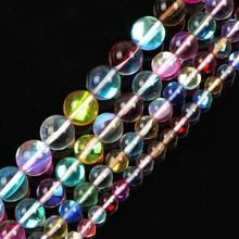 15" Colorful Glitter Clear Austria Crystal Dull Polish Moon Stone Loose Beads For Jewelry Making Bracelet Necklace 6-12mm 2024 - buy cheap
