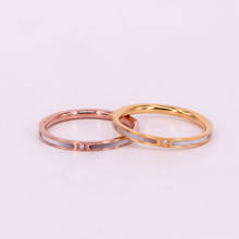 Martick anéis finos femininos de aço inoxidável 316l, anéis para meninas da moda, dourado/ouro rosa, joias com cores de ouro/ouro alicate 2024 - compre barato