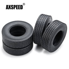 AXSPEED 28mm Width Rubber Tyres Front Wheel Tires for 1/14 Tamiya RC Trailer Tractor Truck Car Upgrade Parts 2024 - buy cheap