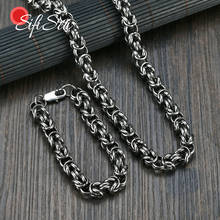 Sifisrri-cadena Punk Vintage con botones para hombre y mujer, collar deslizante, Gargantilla, cadenas, conjuntos de joyería para muñeca, regalo 2024 - compra barato