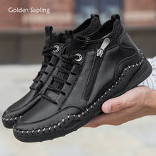 Golden Sapling-botas para hombre informales transpirables con cremallera, zapatos de Trekking, calzado Retro Vintage, a la moda 2024 - compra barato