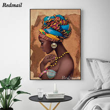 Pintura de diamante 5D Diy de mujer negra africana, mosaico de taladro redondo/cuadrado completo, bordado de diamantes, decoración del hogar, rompecabezas de arte EE799 2024 - compra barato