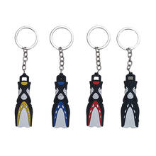 Scuba Flipper Key Chain Dive Fins Keychain Key Ring Holder Scuba Dive Flipper Keychain Keyring for Boat Tote Bag 2024 - buy cheap