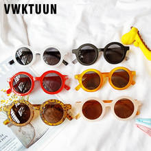 VWKTUUN-gafas de sol redondas para niños y niñas, lentes de sol con protección UV400, Estilo Vintage, Color caramelo, bonitas y encantadoras 2024 - compra barato