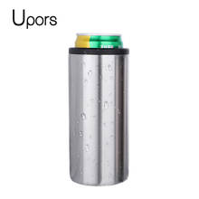 UPORS Skinny Can Cooler 12oz Double Wall Insulated Vacuum Bottle Holder Stainless Steel Slim Beer Bottle Cold Keeper 2024 - buy cheap