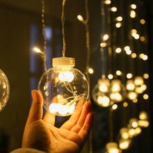 Шторы Фея светильник светодиодный Рождественские украшения для дома, гирлянда Рождественский светильник Рождество Новый год 2021 с утолщённой меховой опушкой, хороший подарок украшение 2024 - купить недорого