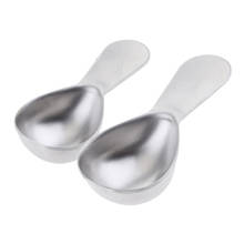 Cuchara de plata para café de acero inoxidable, cuchara de medida para té, 10ml, 15ml 2024 - compra barato