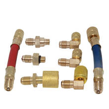 Manifold Gauge Adapters Brass Air Conditioning Refrigeration Charging AC Hose Set 2024 - buy cheap