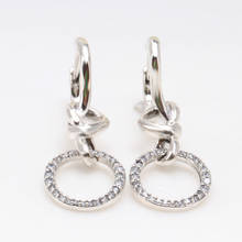 Hot Fashion 100% 925 Sterling Silver Heart InterwovenTemperament Versatile Earrings For Women Authentic Original Jewelry Gift 2024 - buy cheap
