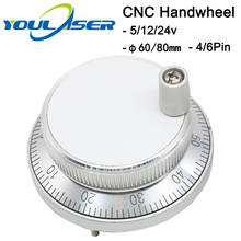 Ручное колесо 5 в 6 контактов Pulse 100 ручной генератор импульсов ручное колесо CNC машина 60 мм 80 мм Вращающийся кодировщик Бесплатная доставка 2024 - купить недорого