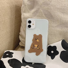 Fashion Casual Bear Soft Silicon Phone Case For Apple iPhone 11 7 8 Plus X XS XR MAX 10 11 Pro 12 MiNi SE Transparent Cover 2024 - buy cheap