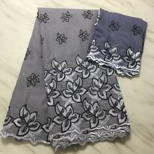 elegant nigerian tissu africain cotton fabric with stones 7Y high quality dubai design french dry lace swiss voile lace fabric 2024 - buy cheap